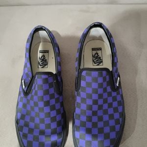 Purple and Black Custom Van's Men's 11.5